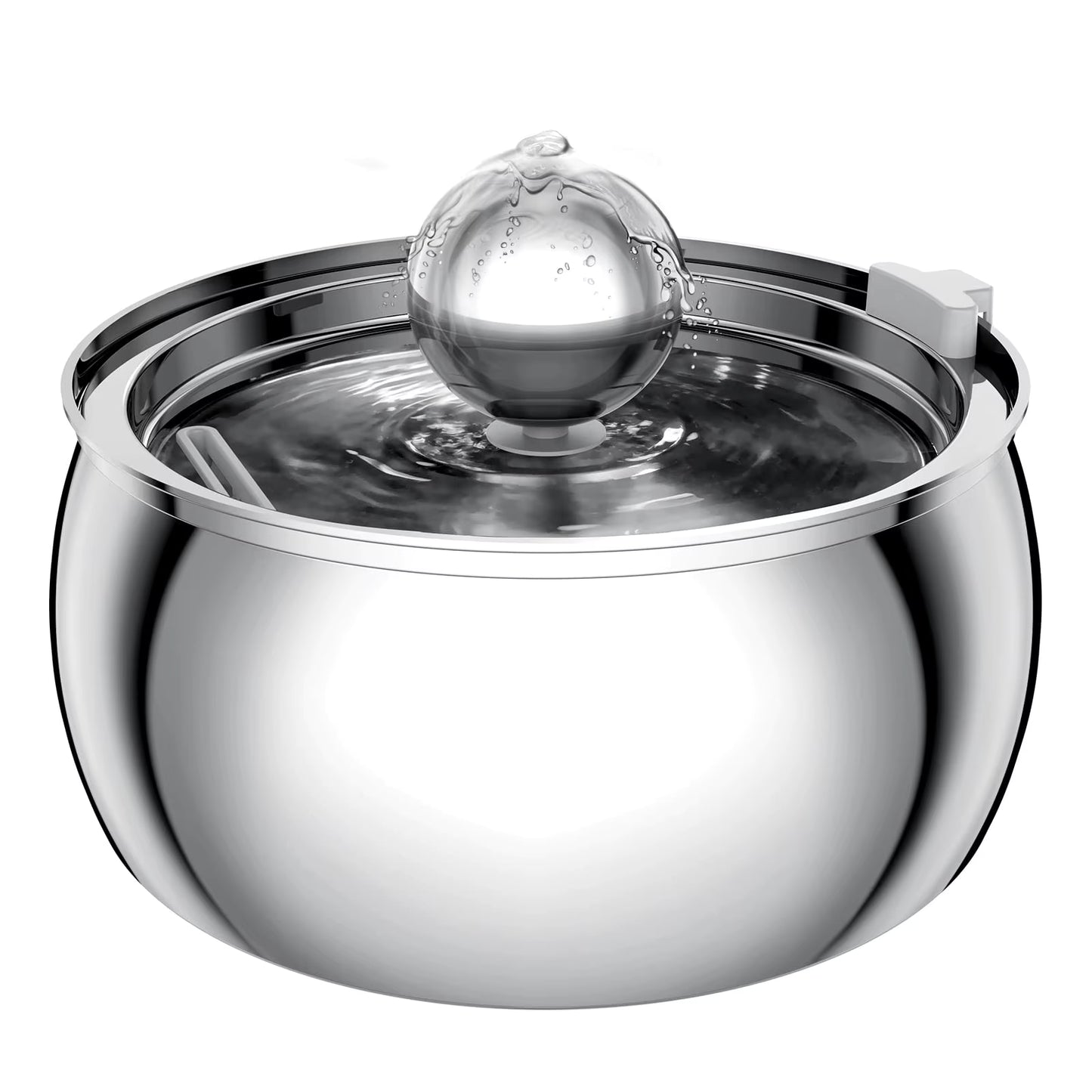 304 Stainless Steel Pet Water Fountain 4L/135 Oz with Faucet Silent Filter Automatic Dog Water Fountain Live Water Circulation