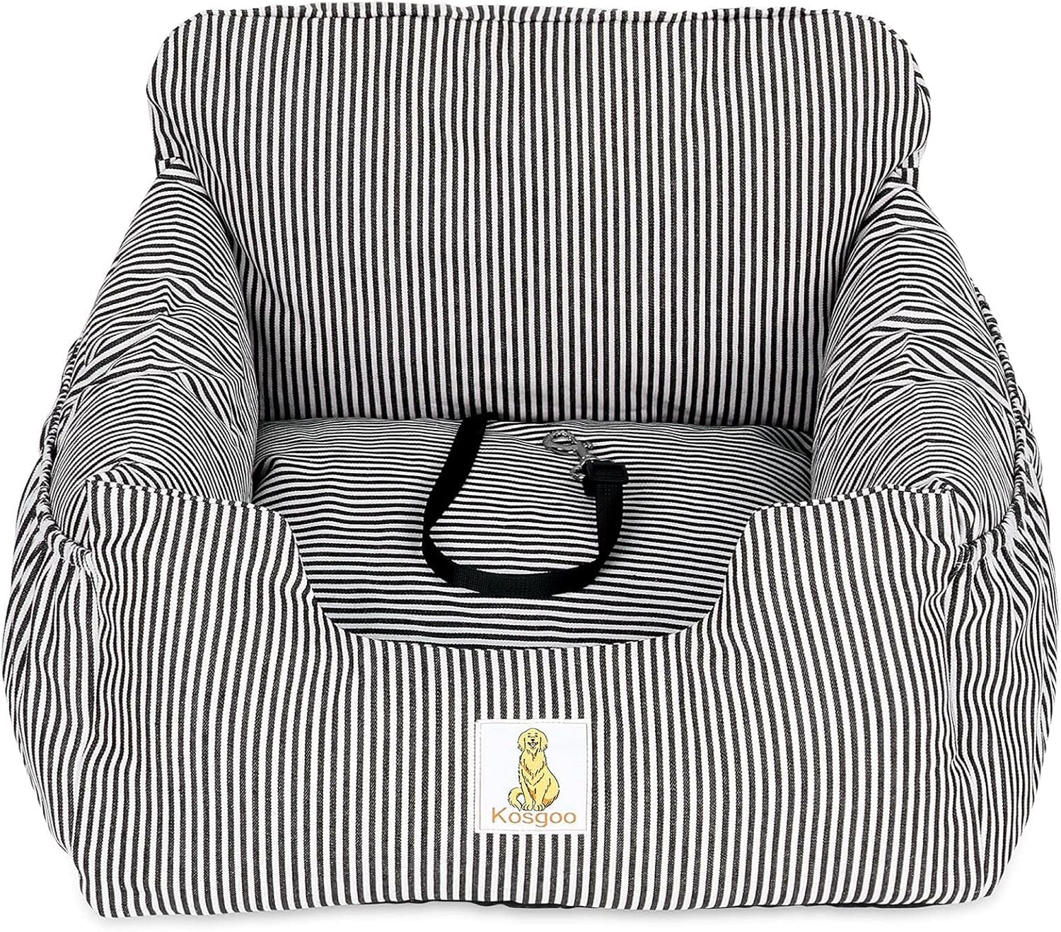 Dog Car Seat for Small Dogs,Fully Detachable and Washable Puppy Dog Booster Seats with Storage Pockets and Clip-On Safety Leash,Non-Slip Base Dog Bed Dual-Use for Car and Home (Blue)