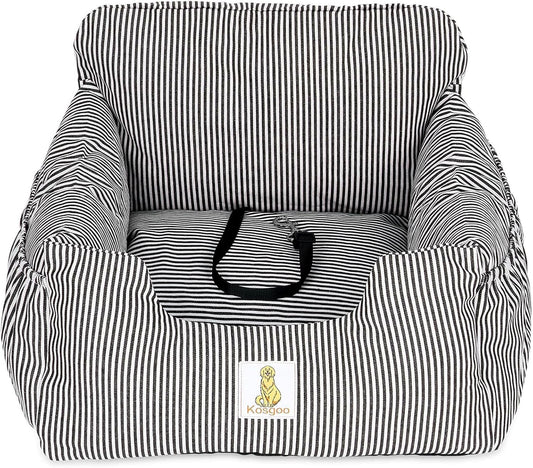 Dog Car Seat for Small Dogs,Fully Detachable and Washable Puppy Dog Booster Seats with Storage Pockets and Clip-On Safety Leash,Non-Slip Base Dog Bed Dual-Use for Car and Home (Blue)